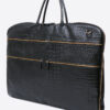 Luxurious Embossed Leather Crocodile Print Garment Bag - Elevate Your Travel Style