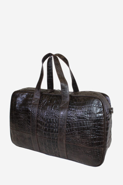 Luxurious Embossed Calf Leather Duffel Bag - Elevate Your Travel Experience
