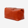 Luxurious Brown Leather Toiletry Accessory Bag - Essential for Travelers in Style