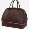 Brown Leather Weekender Duffel Bag - Italian Craftsmanship